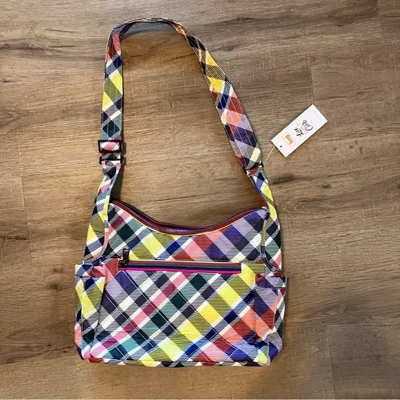 Lug Multicolor Plaid Crossbody Bag - Picture 2 of 8